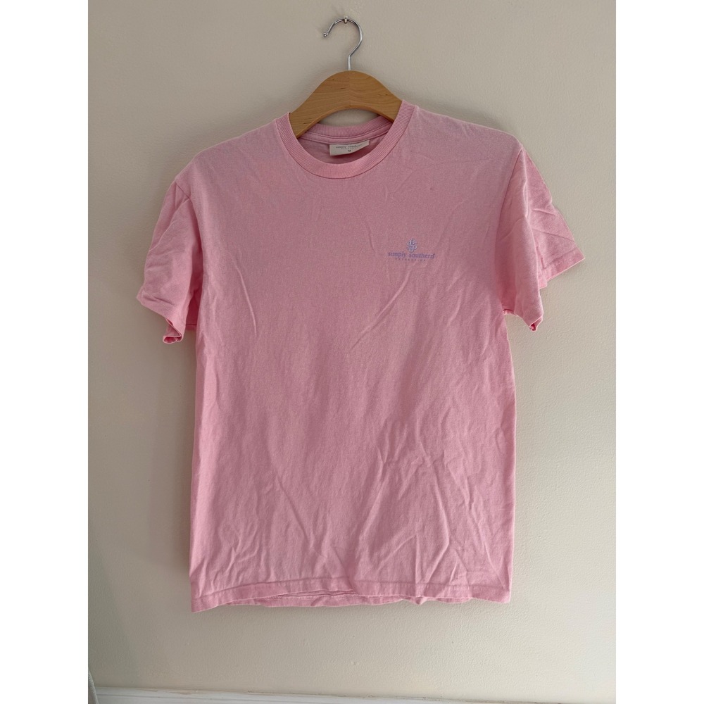 Simply Southern Pink Crab Graphic Short Sleeve T-Shirt Women Medium